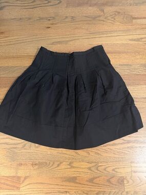 Women's Black Pleated Mini Skirt - Classic A-Line